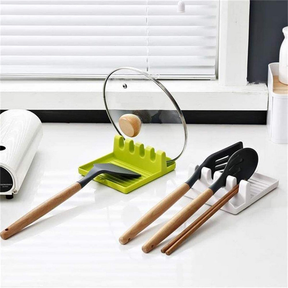 Kitchen Utensil And Pot Lid Holder