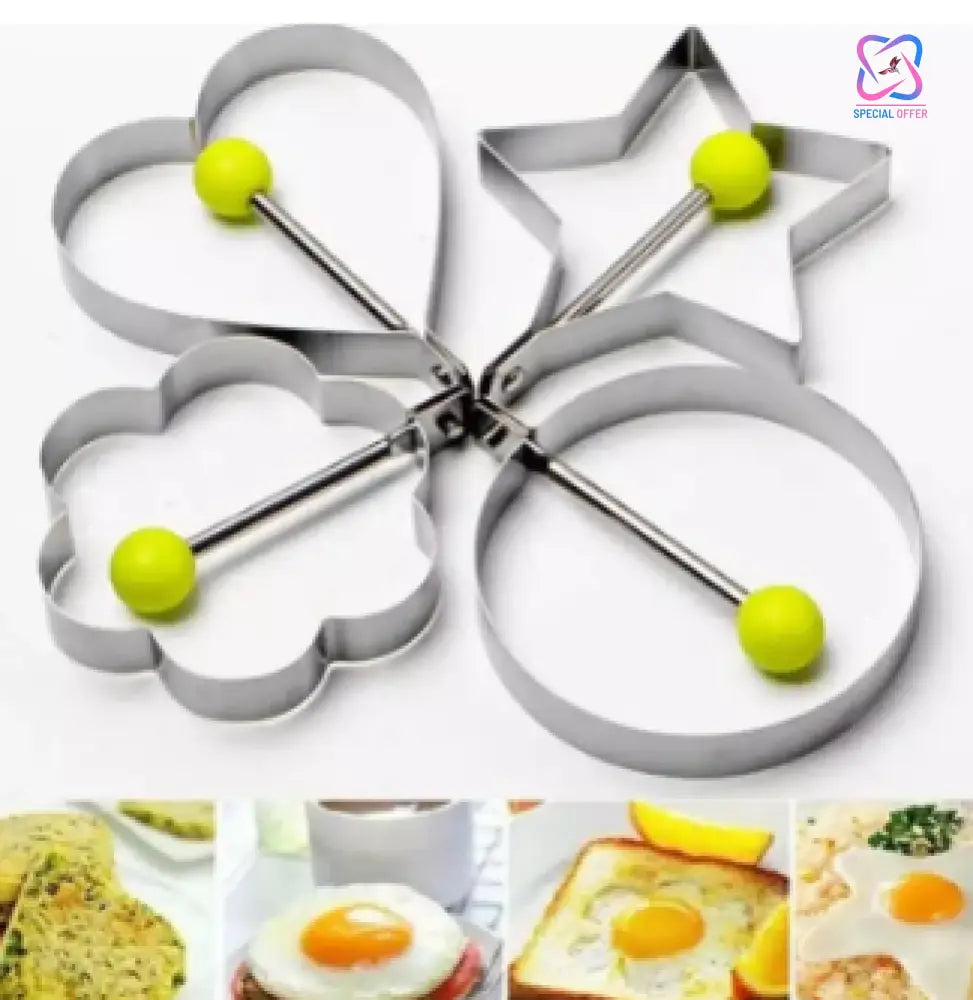 Pack of 4 Stainless Steel Egg Shaper